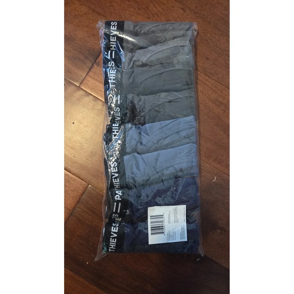 Pair of Thieves Men Every Day Kit Boxer Briefs 8 Pack Blue Grey L